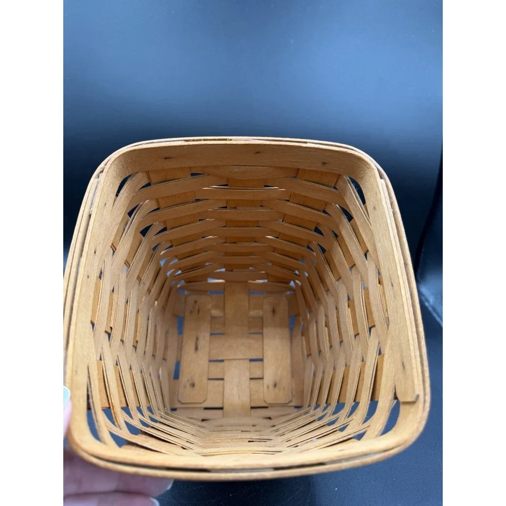 Longaberger 1996 Large Peg Basket 🧺 • Storage • Handwoven Maple